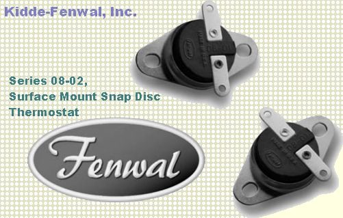 Bimetal disc thermostats - Series 08-02 - Fenwal Controls
