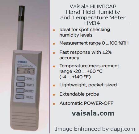 Hand-Held Humidity and Temperature Meter HM34